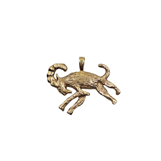 9ct Yellow Gold Capricorn Pendant