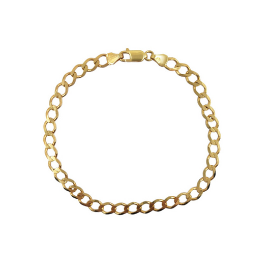 9ct Yellow Gold Curb Bracelet 8.5"