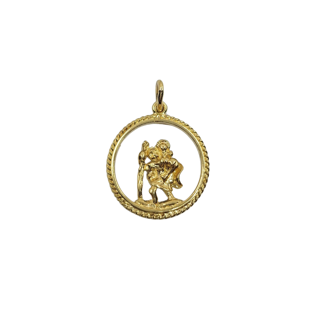 9ct Yellow Gold St Christopher Pendant