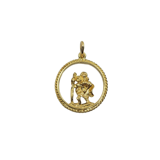 9ct Yellow Gold St Christopher Pendant