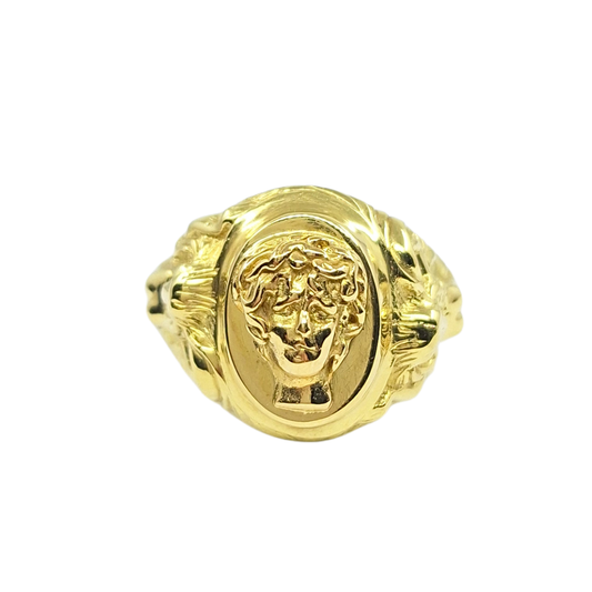 18ct Yellow Gold Versace Style Ring