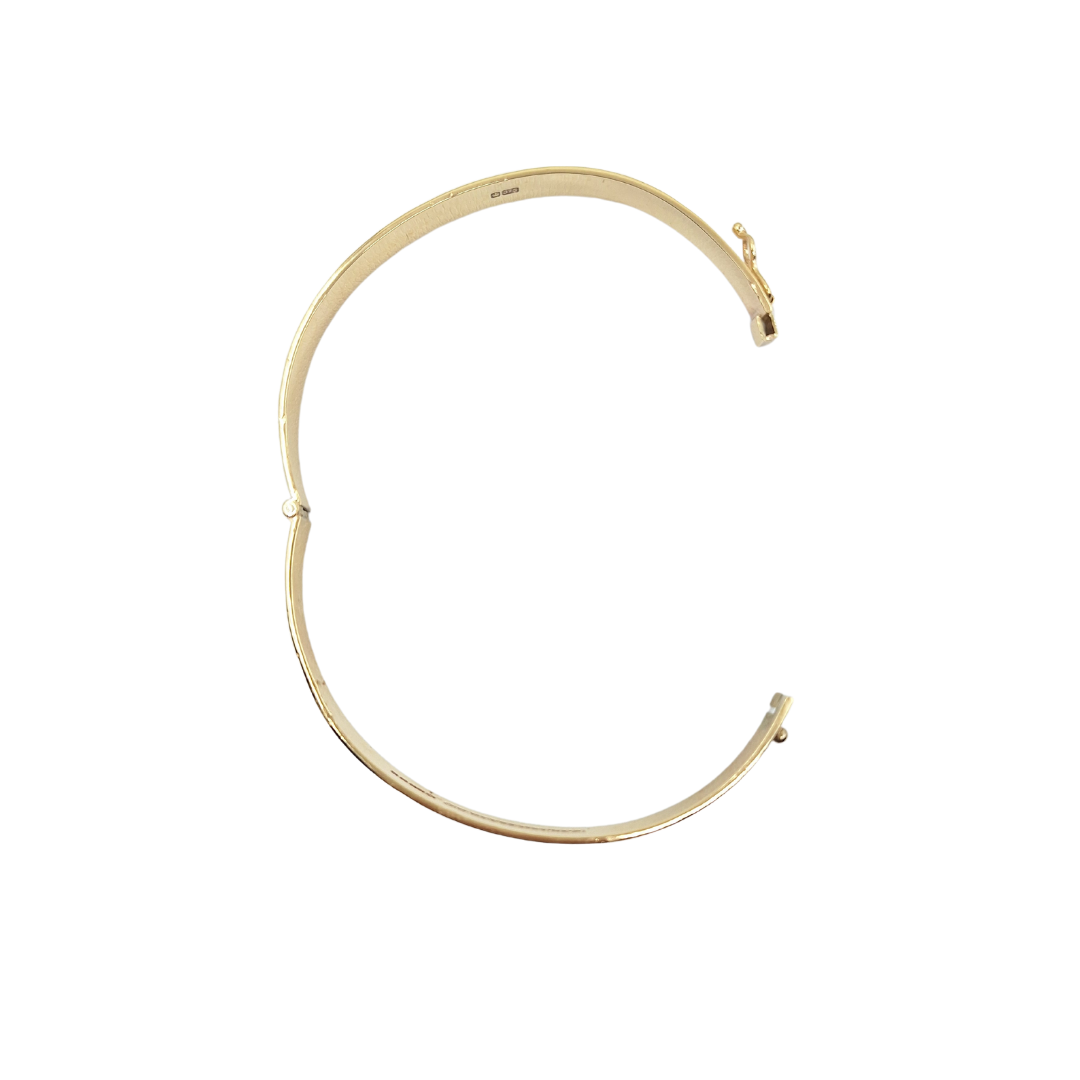 9ct Yellow Gold Engraved Bangle