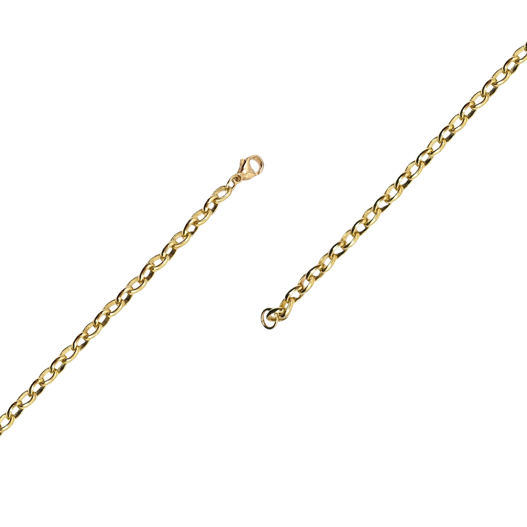 9ct Yellow Gold Plain Belcher Bracelet