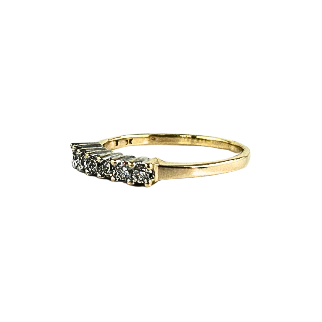 9ct Yellow Gold Diamond 7 Stone Eternity Ring 0.33ct