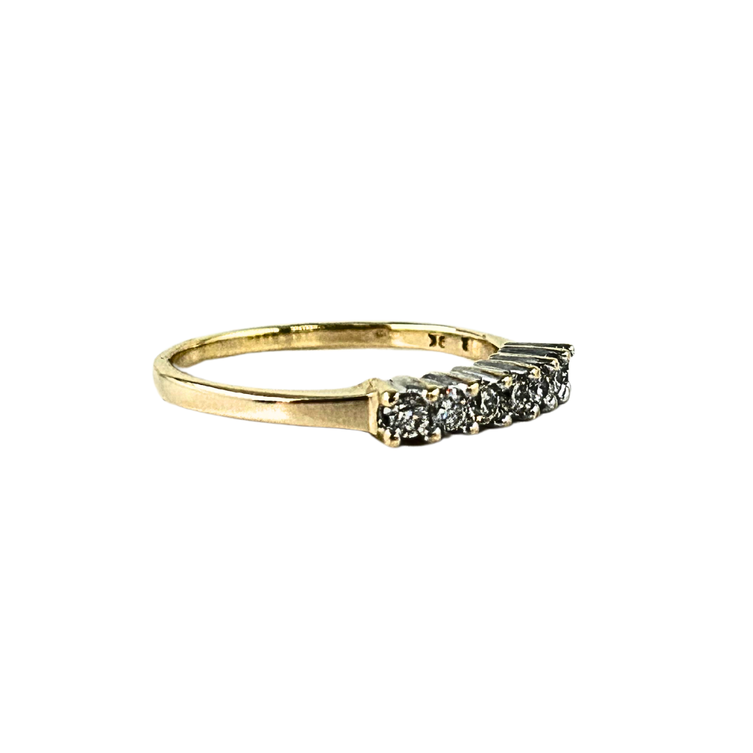 9ct Yellow Gold Diamond 7 Stone Eternity Ring 0.33ct