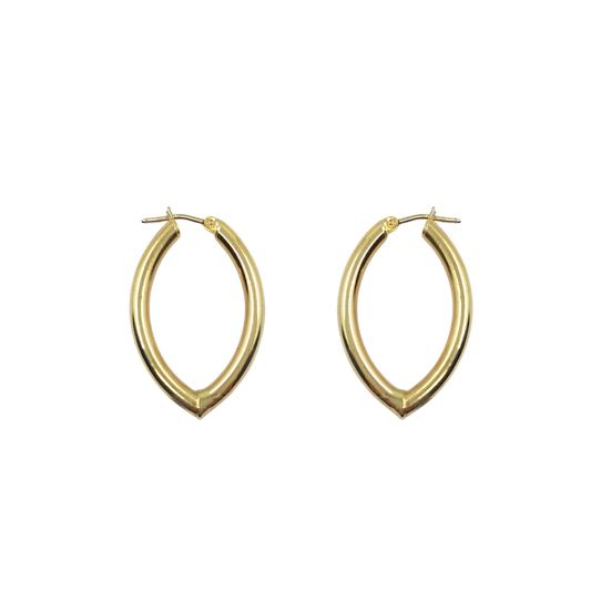 9ct Yellow Gold Plain Creole Earrings