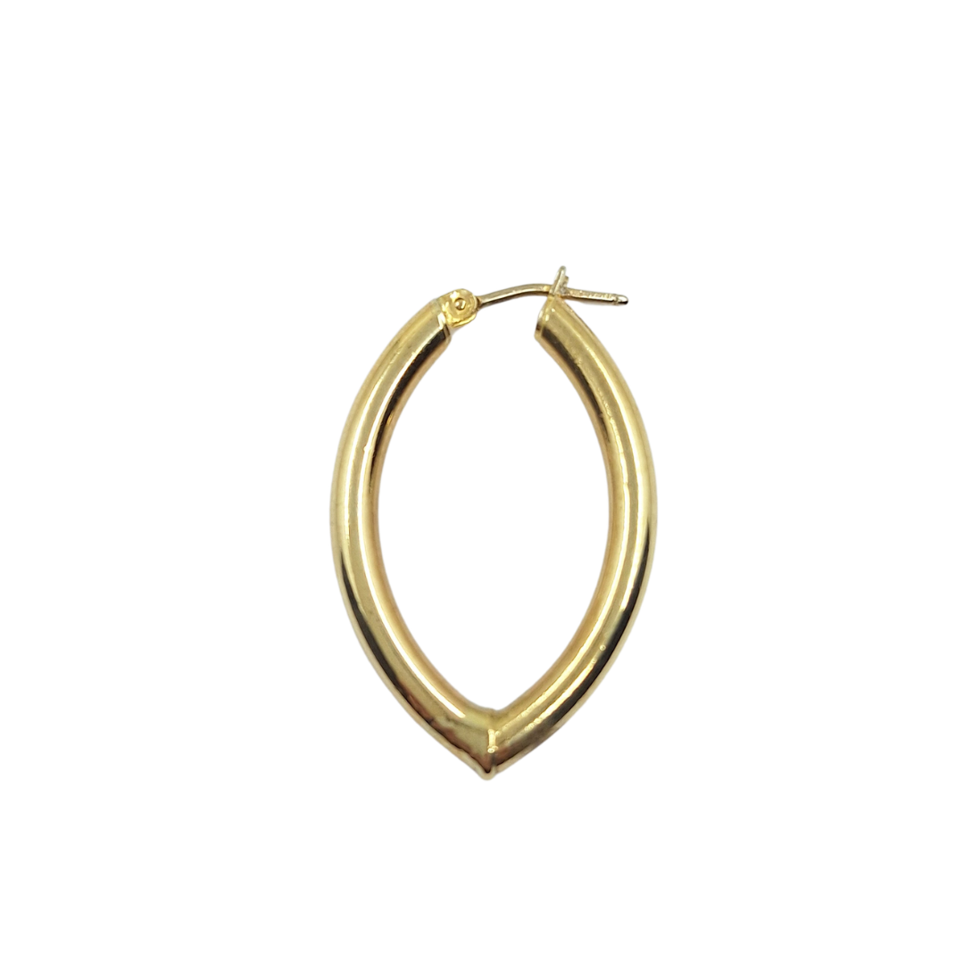 9ct Yellow Gold Plain Creole Earrings