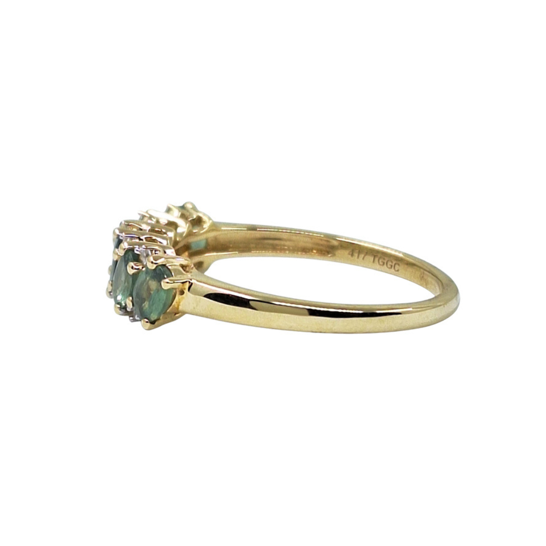 9ct Yellow Gold Alexandrite Band Ring