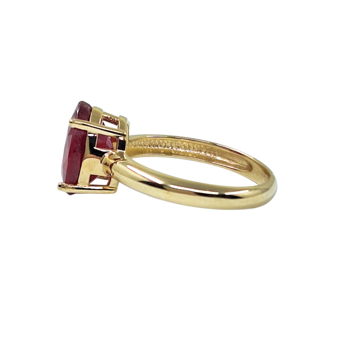 9ct Yellow Gold Ruby Solitaire Ring