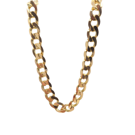 9ct Yellow Gold Curb Chain 19.5"