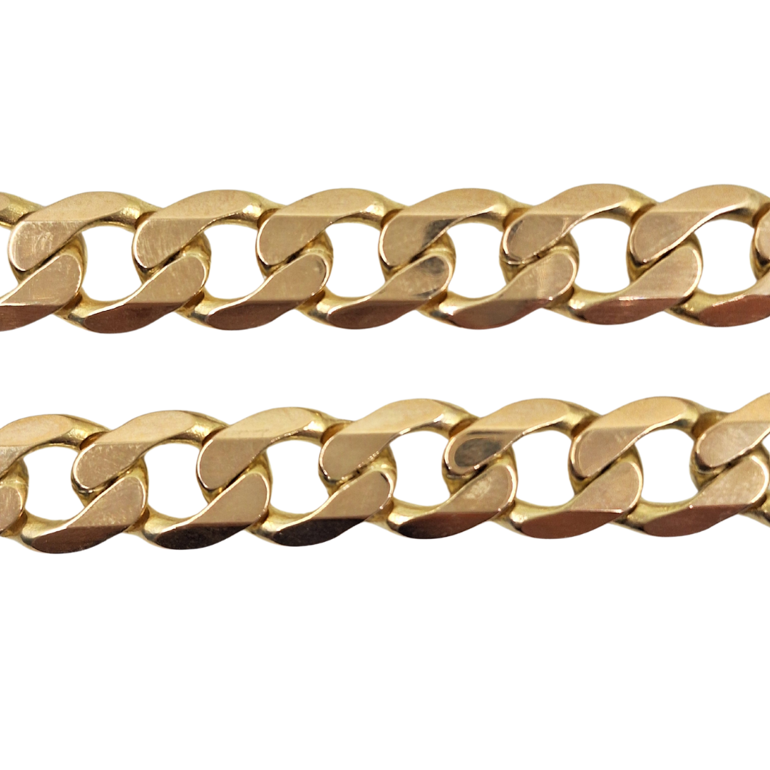 9ct Yellow Gold Curb Chain 19.5"