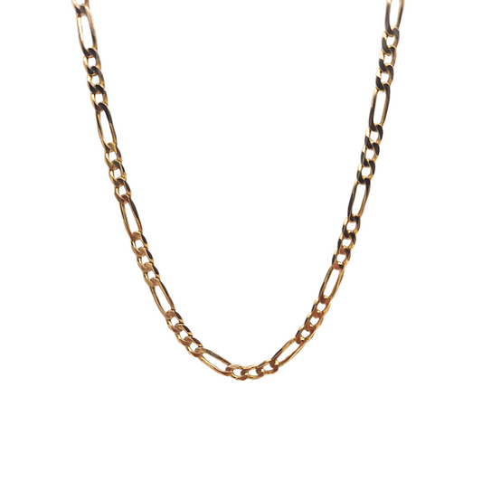 9ct Yellow Gold Figaro Chain 20"
