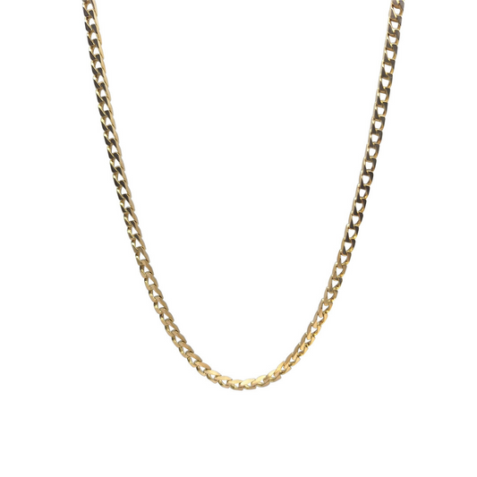 9ct Yellow Gold Curb Chain 18"