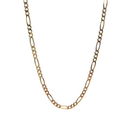 9ct Yellow Gold Figaro Chain 21"