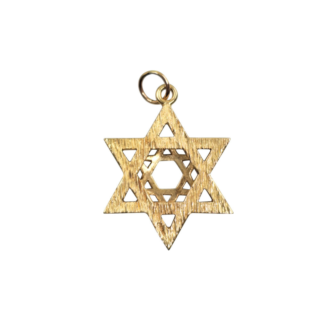 9ct Yellow Gold Star Of David Pendant