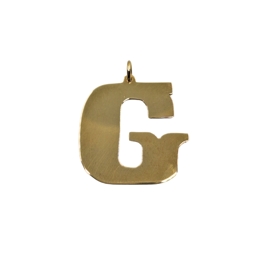 9ct Yellow Gold G Initial Pendant