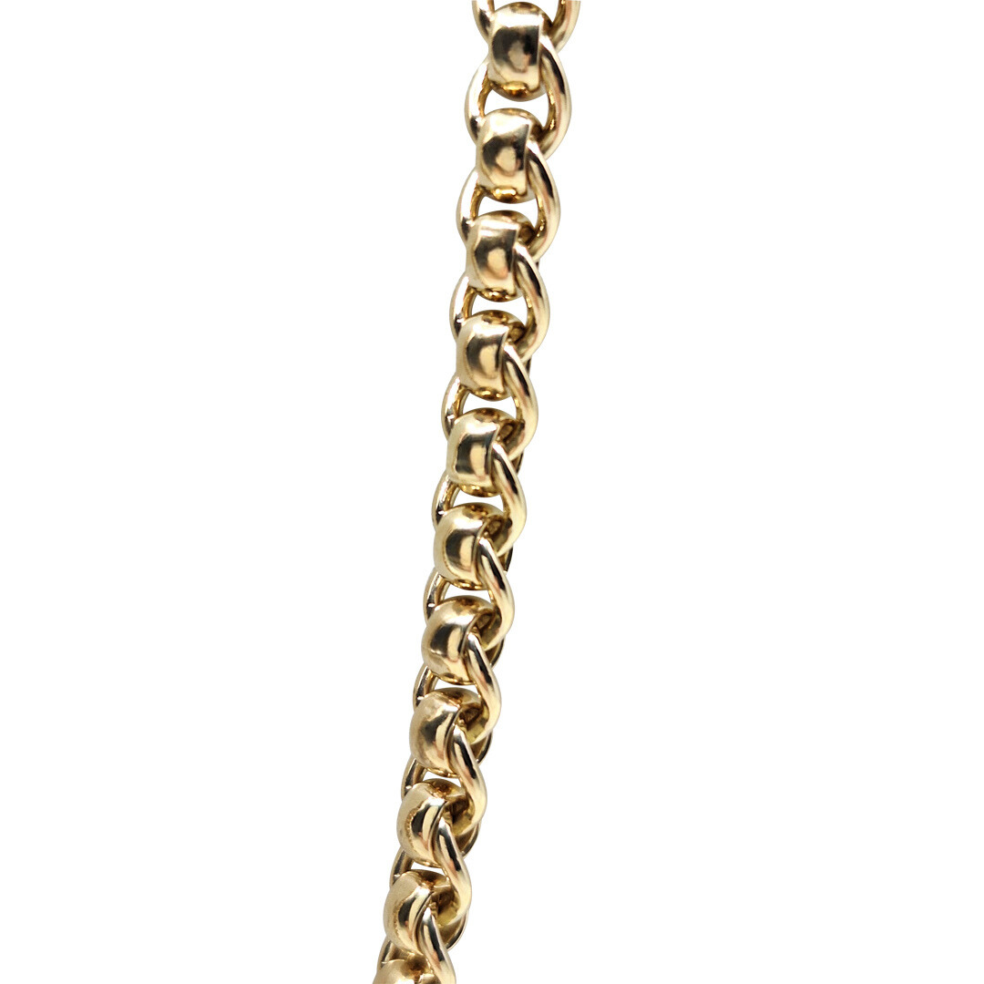 9ct Yellow Gold Rollerball Link Chain 22"