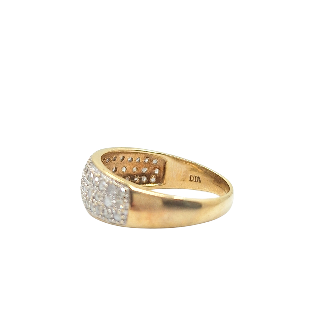 9ct Yellow Gold Diamond Band Ring 0.5ct