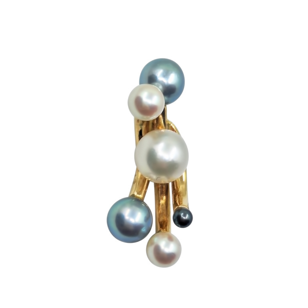 14ct Yellow Gold Pearl Earrings