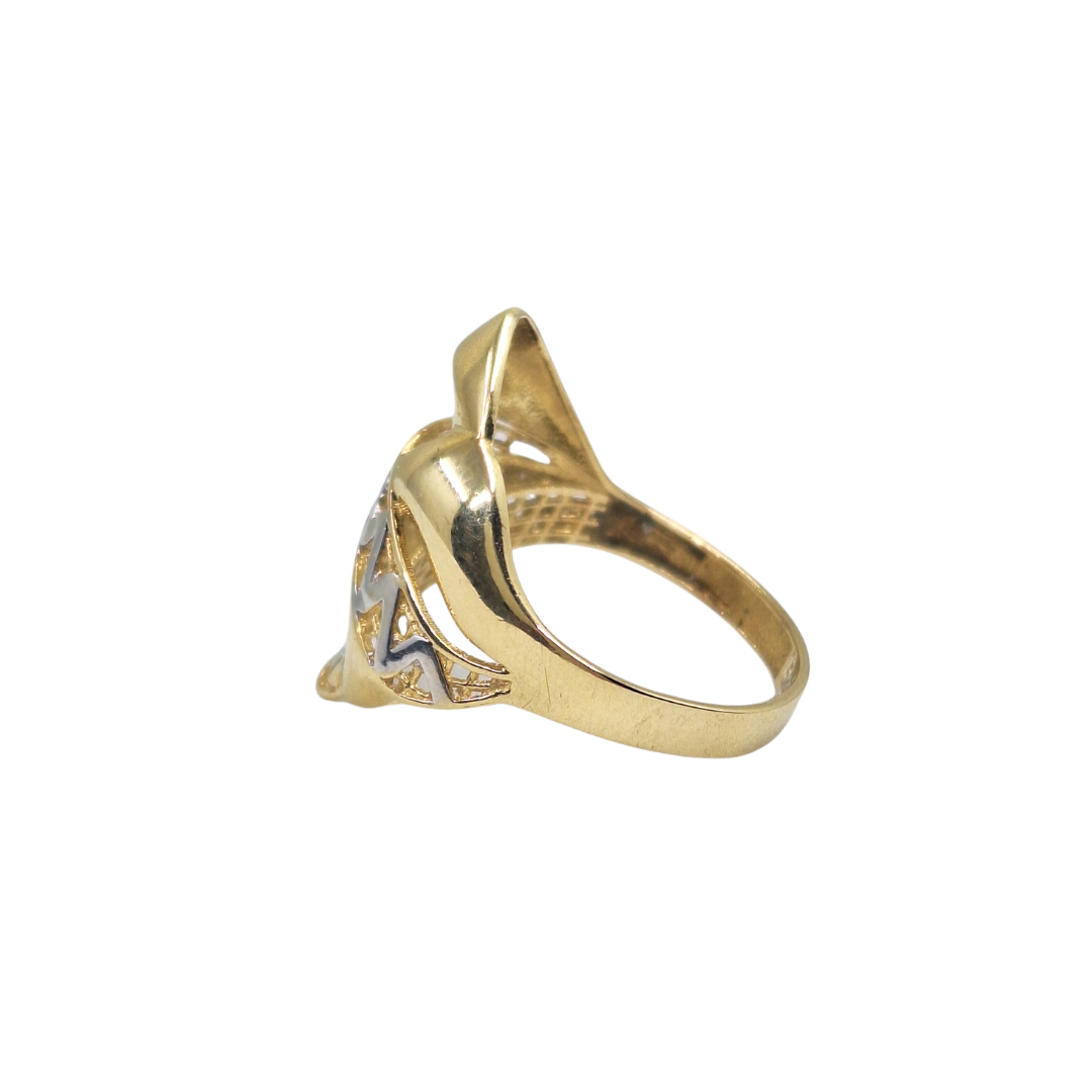 14ct Yellow & White Gold Band Ring