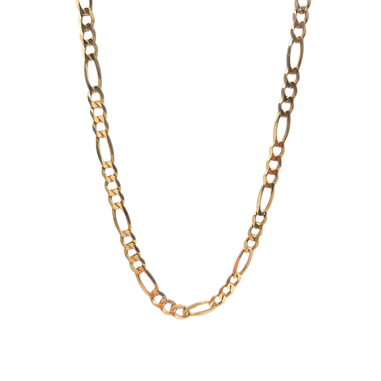 9ct Yellow Gold Figaro Chain 22"