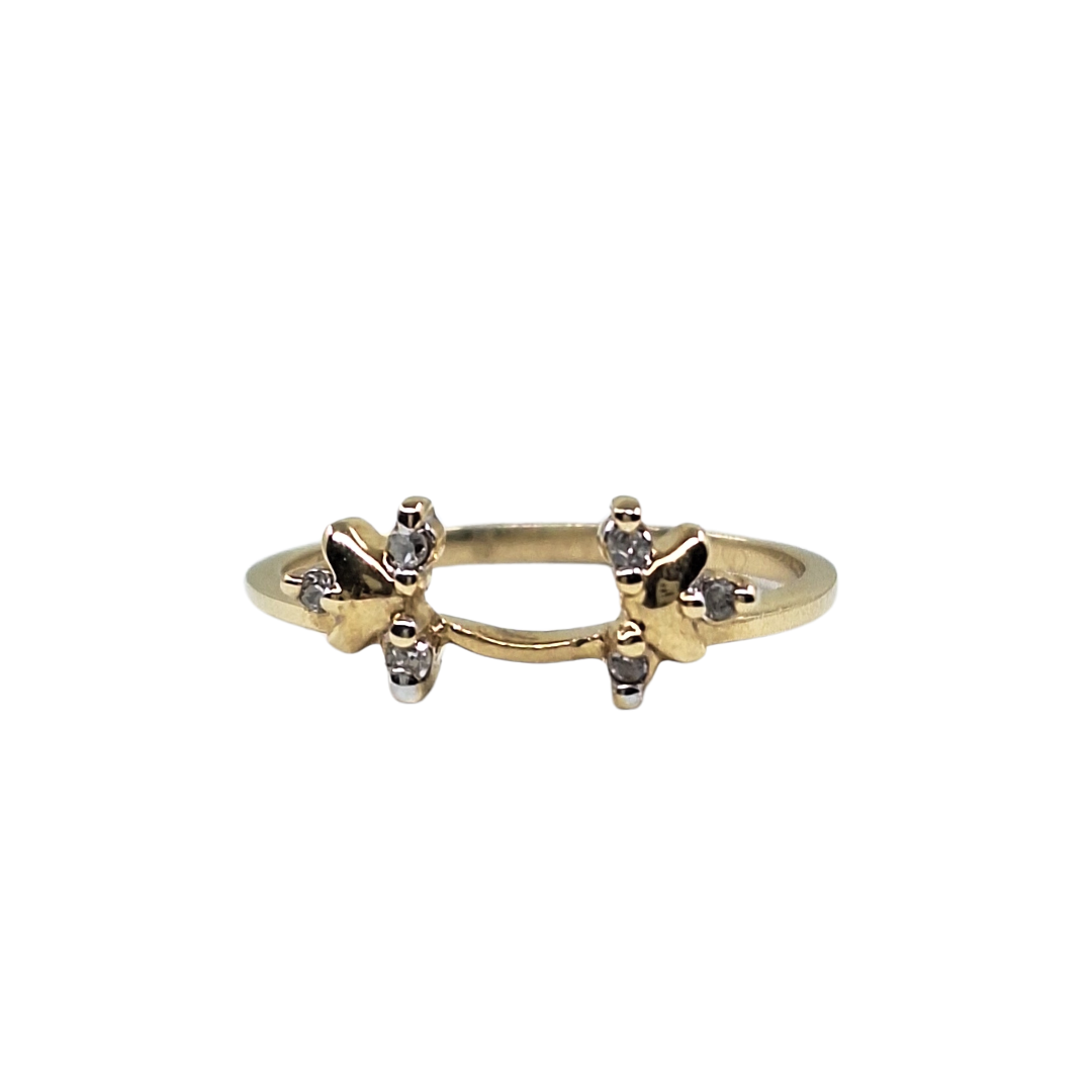 14ct Yellow Gold Cubic Zirconia Ring Jacket