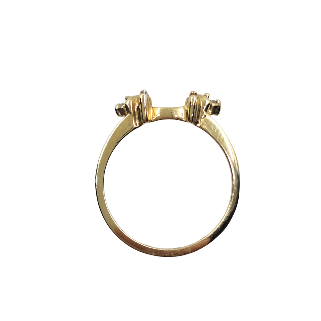 14ct Yellow Gold Cubic Zirconia Ring Jacket