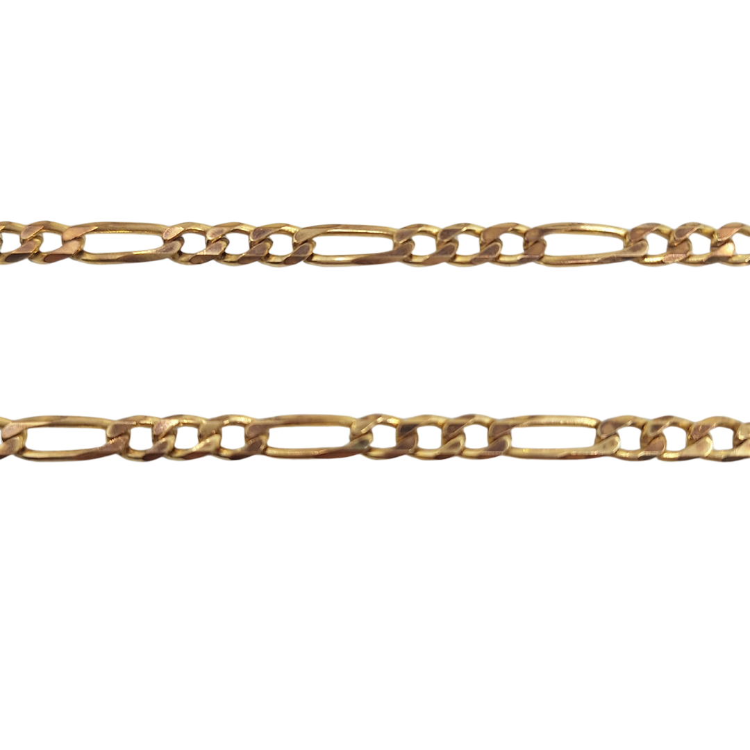 9ct Yellow Gold Figaro Chain 19"