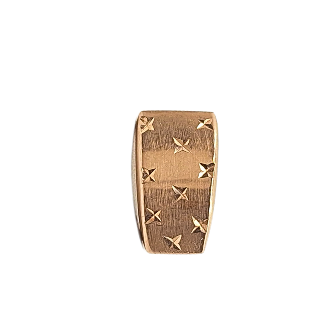 14ct Rose Gold Diamond Cut Stud Earrings