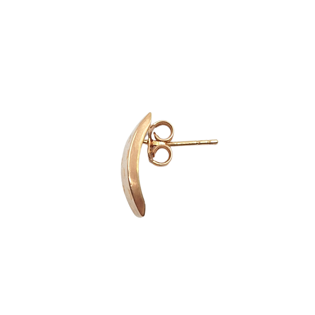 14ct Rose Gold Diamond Cut Stud Earrings