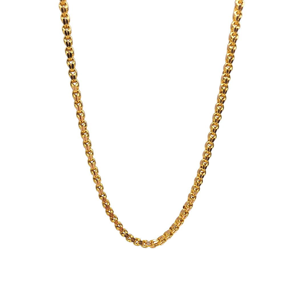 14ct Yellow Gold Fancy Link Chain 26"