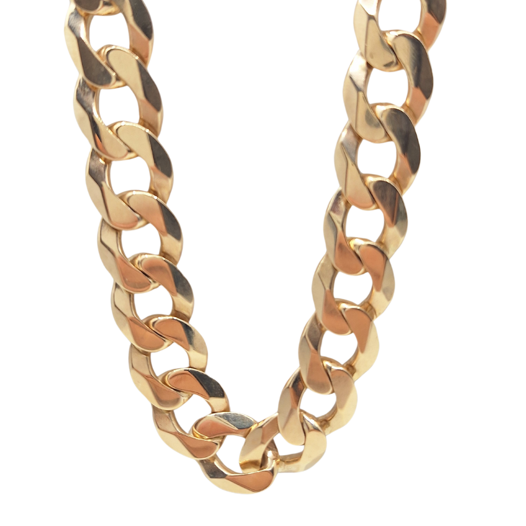 9ct Yellow Gold Curb Chain 23"