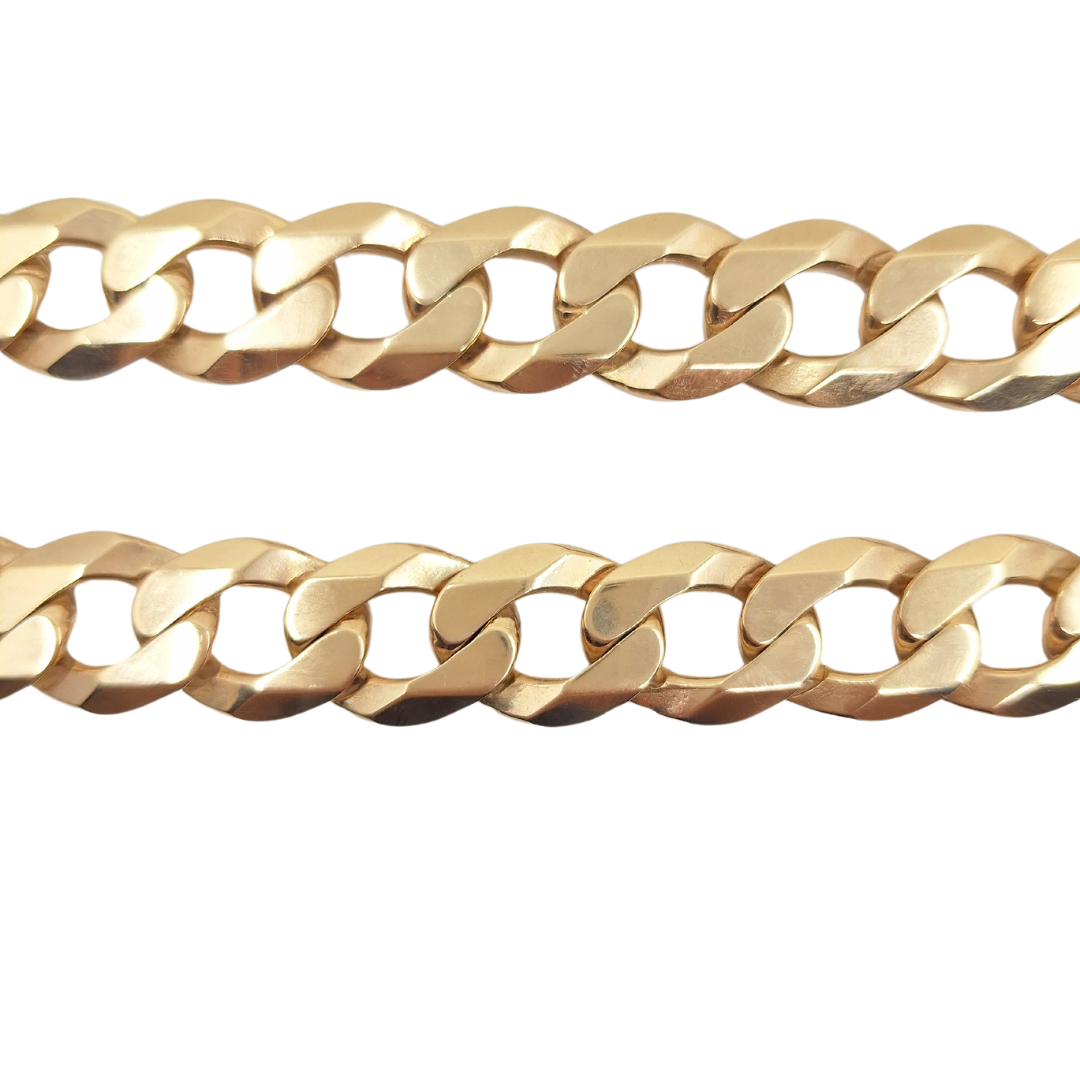 9ct Yellow Gold Curb Chain 23"