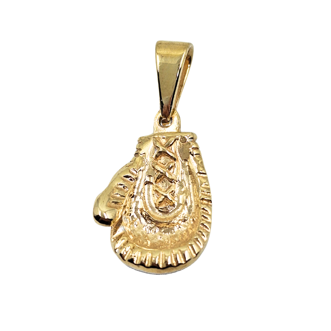 9ct Yellow Gold Cubic Zirconia Boxing Glove Pendant