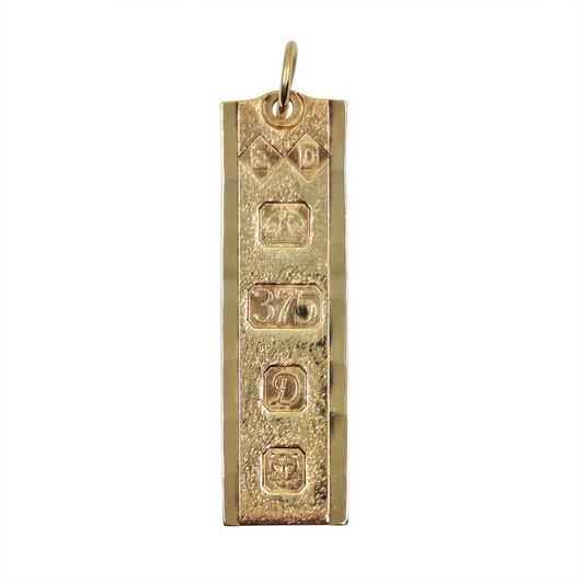 9ct Yellow Gold Ingot Pendant