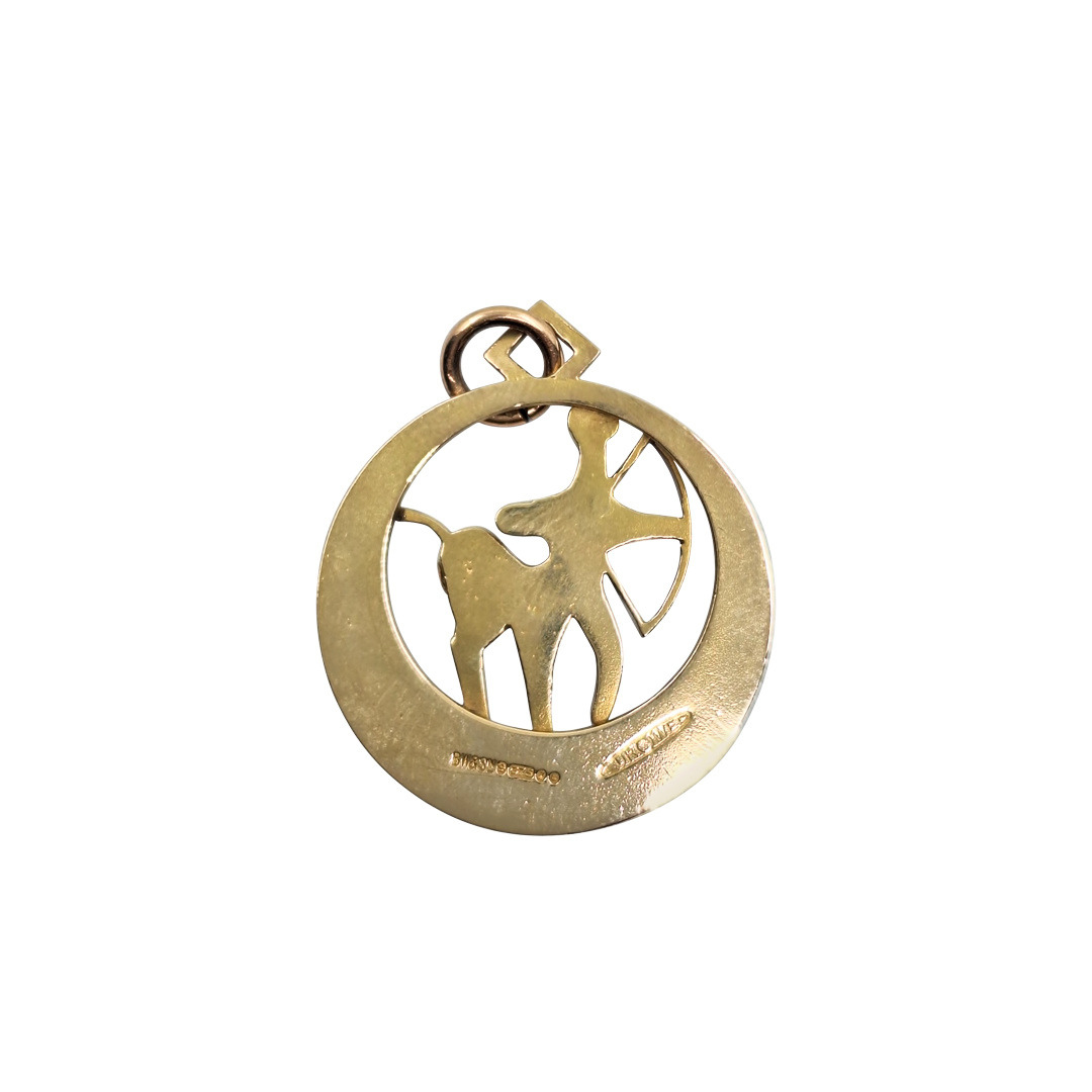 9ct Yellow Gold Sagittarius Pendant