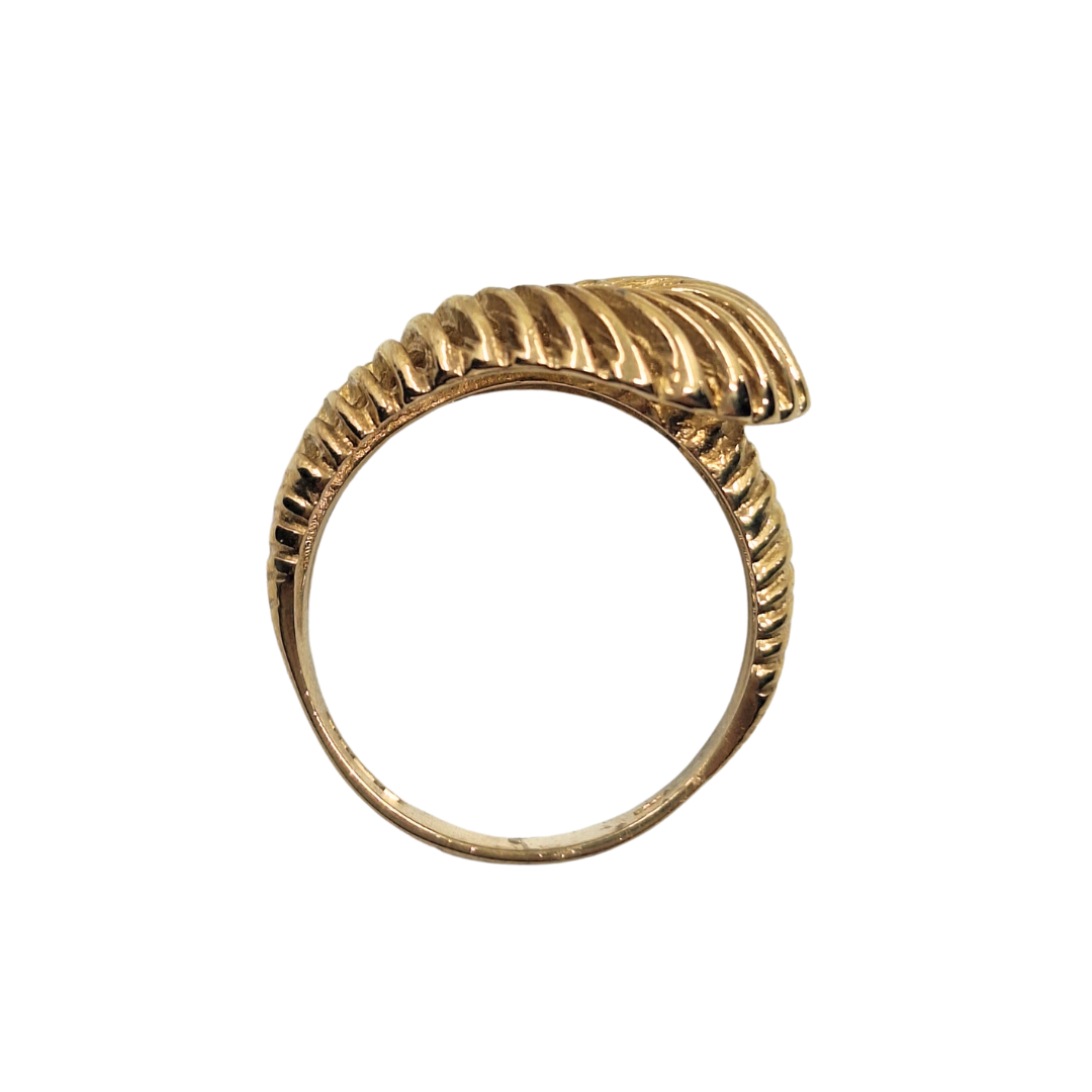 9ct Yellow Gold Feather Ring