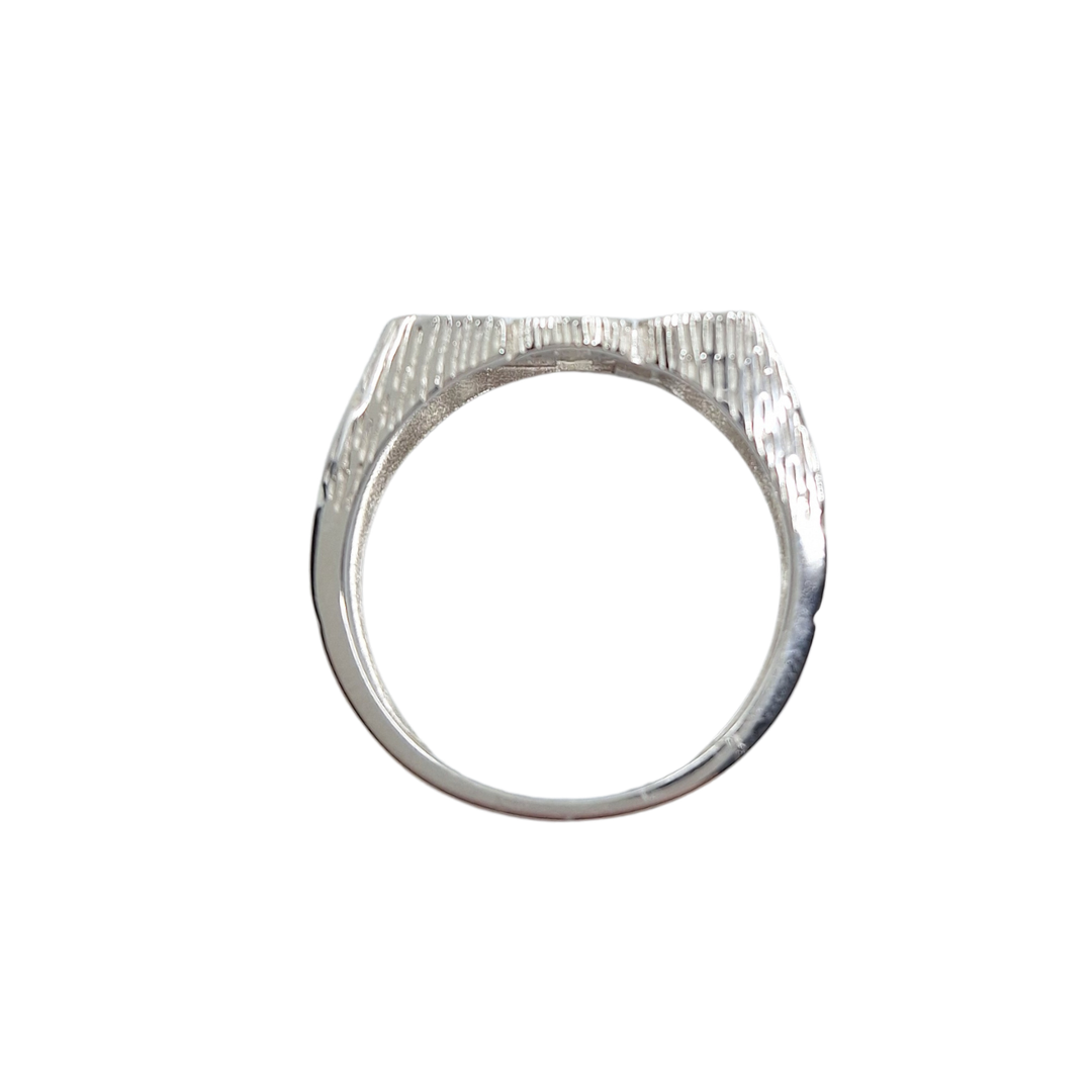 Silver Cubic Zirconia Dad Ring