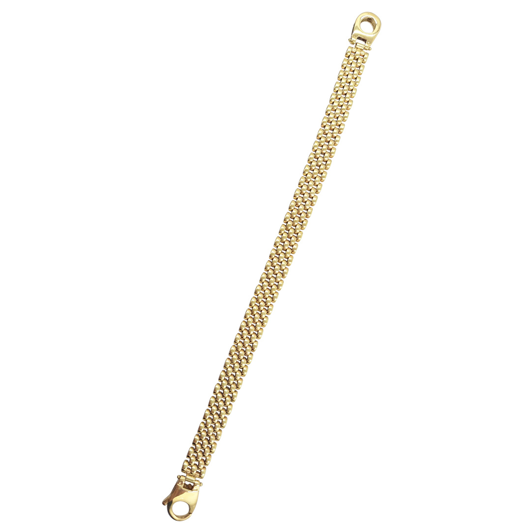 9ct Yellow Gold Panther Link Design Bracelet