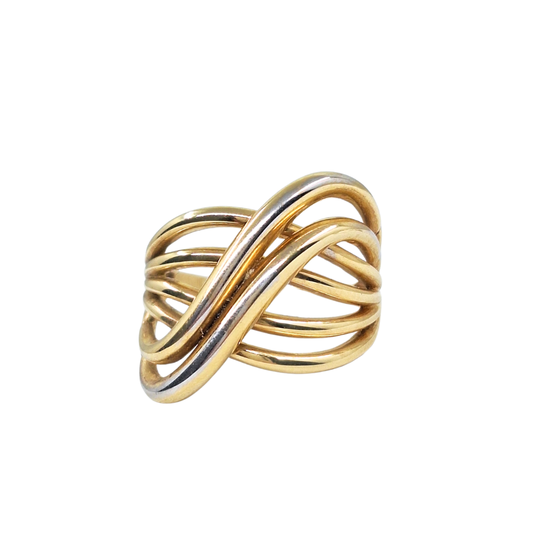 14ct Yellow Gold Swirl Band Ring