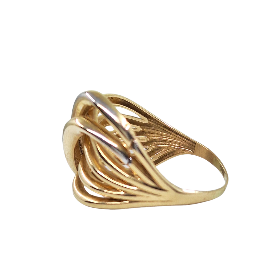 14ct Yellow Gold Swirl Band Ring