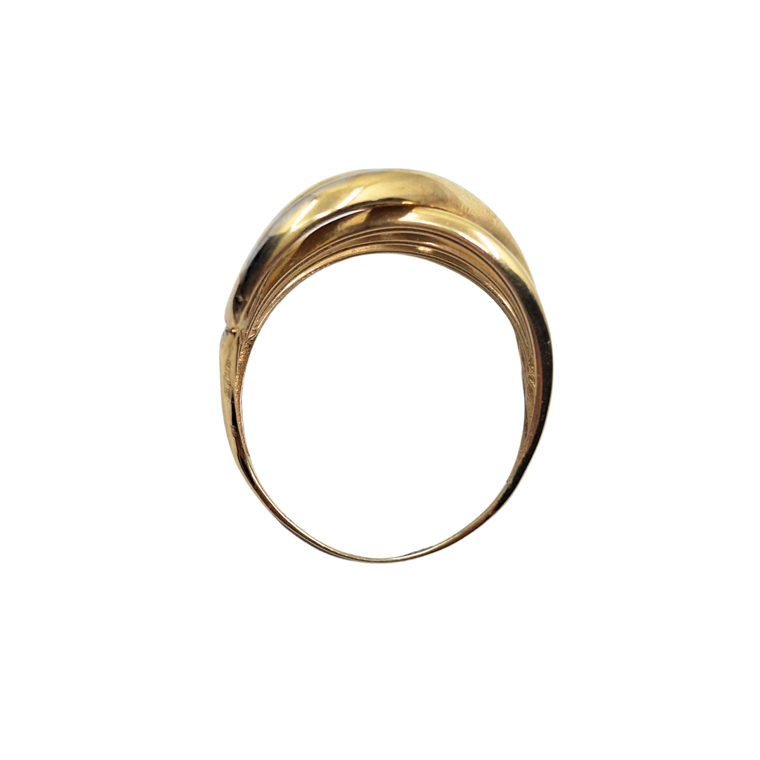 14ct Yellow Gold Swirl Band Ring