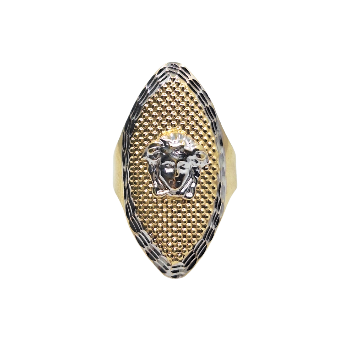 14ct Yellow Gold Versace Style Ring