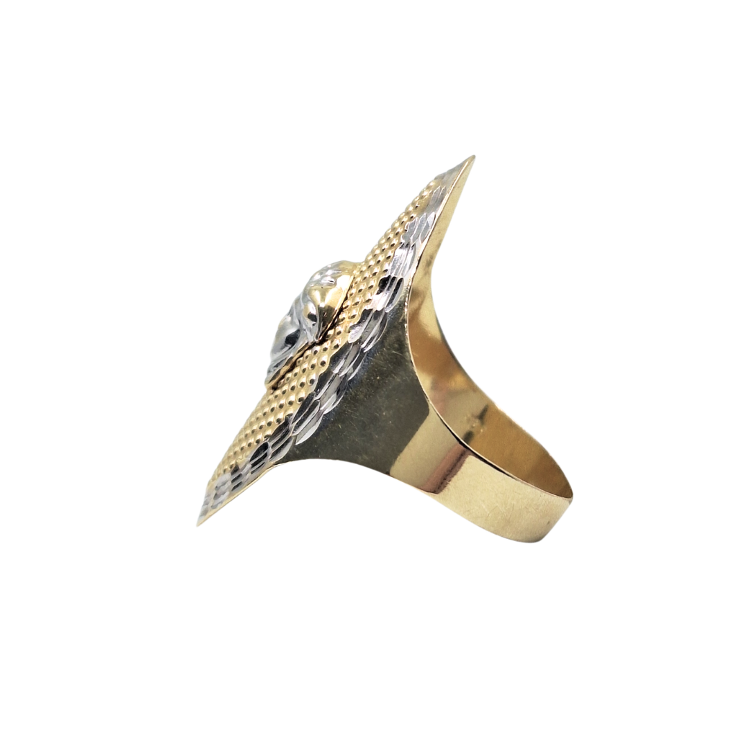 14ct Yellow Gold Versace Style Ring