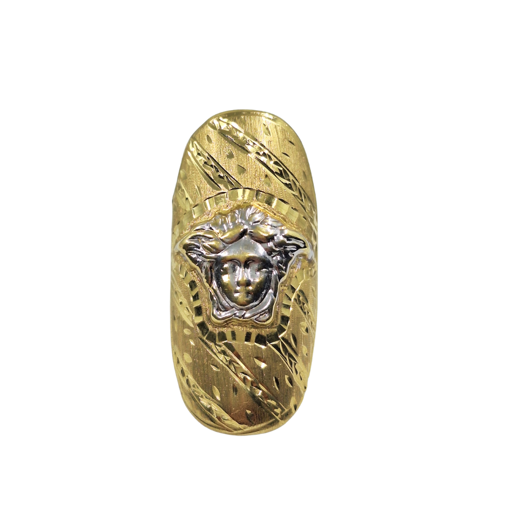 14ct Yellow & White Gold Versace Style Ring