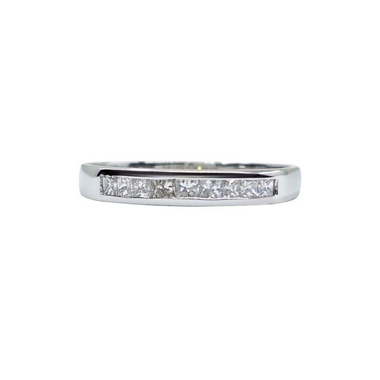 18ct White Gold Princess Cut Diamond Eternity Ring