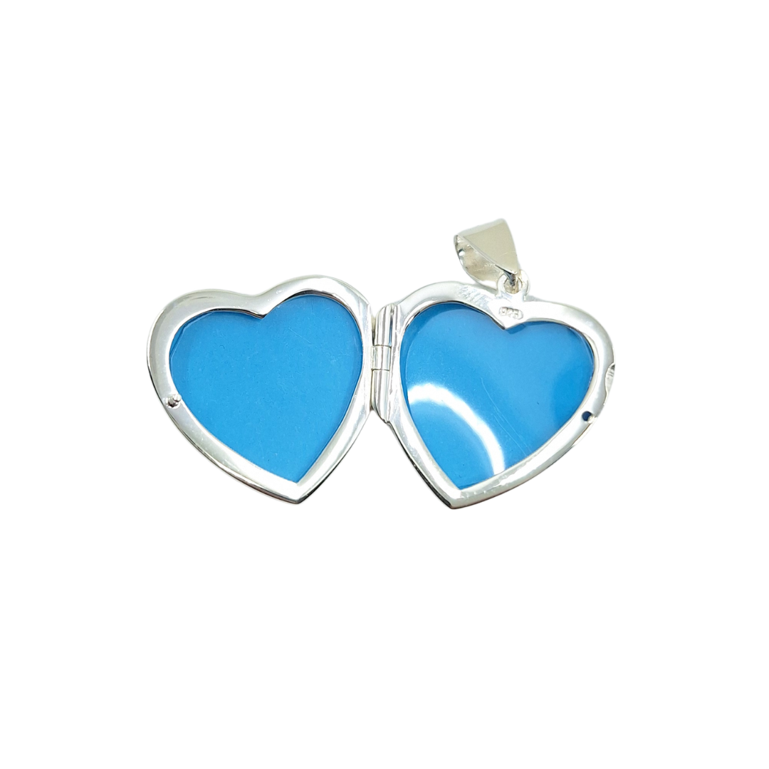 Silver Engraved Heart Locket