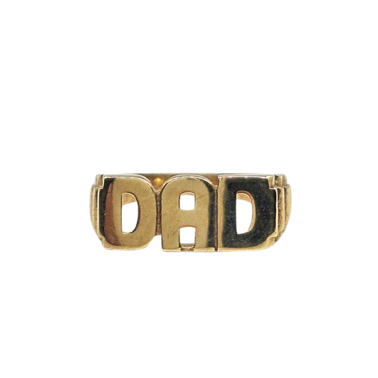 9ct Yellow Gold Plain Dad Ring