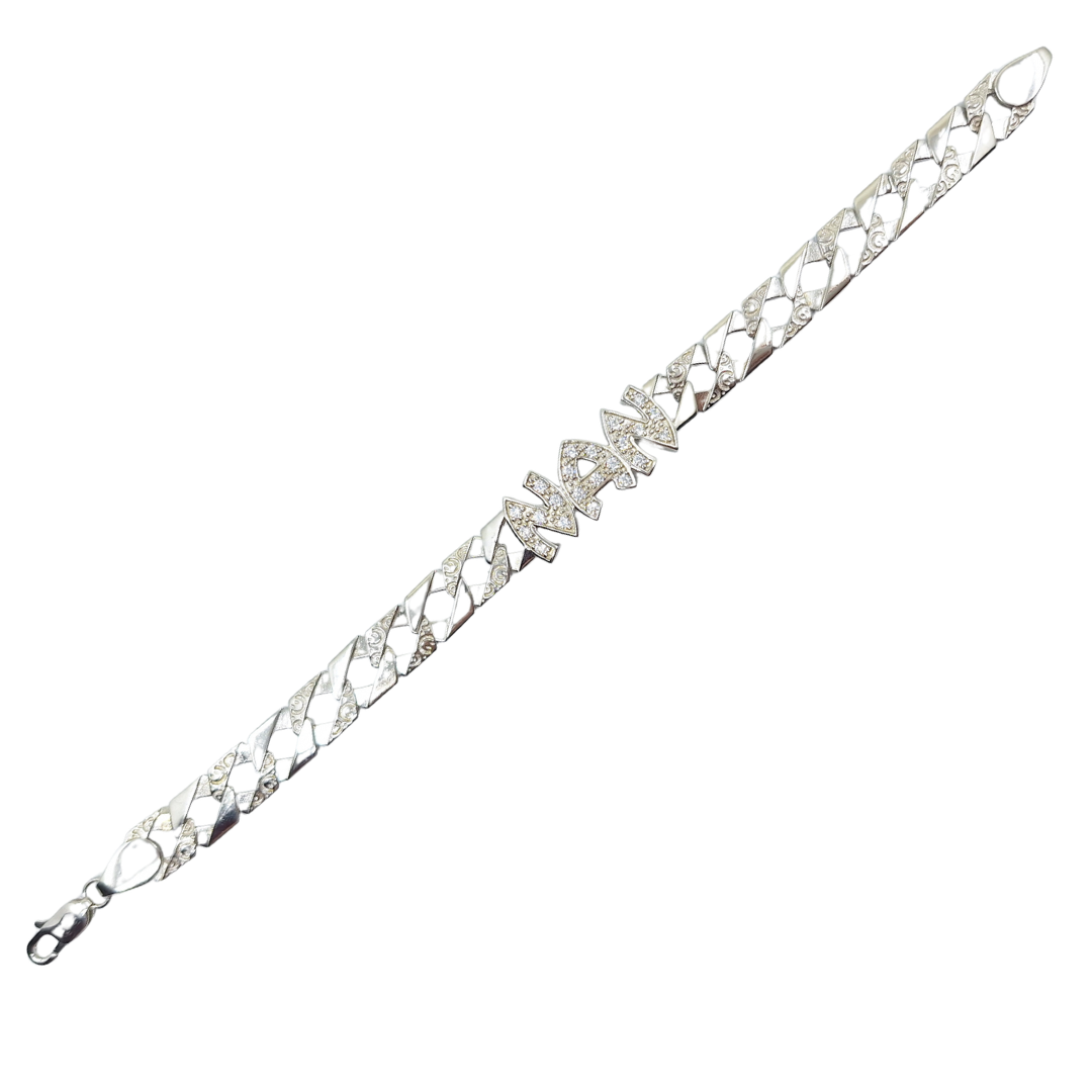 Silver Cubic Zirconia Nan Bracelet 7.5"