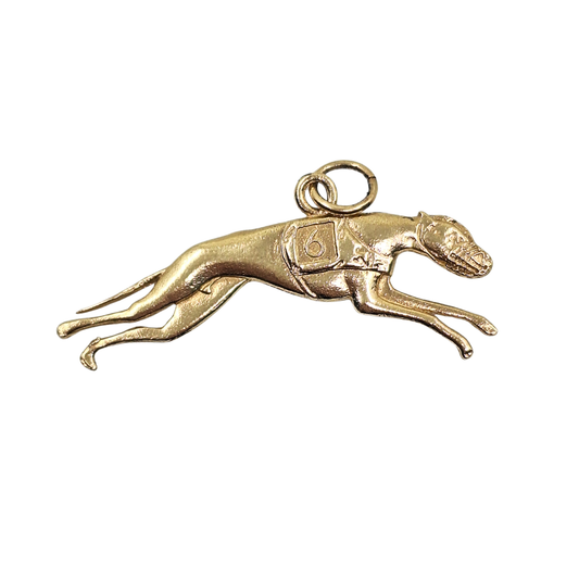 9ct Yellow Gold Greyhound Pendant
